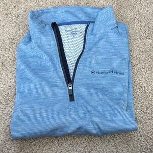 Vineyard Vines Men's Light Blue Zip-Up Sweater
